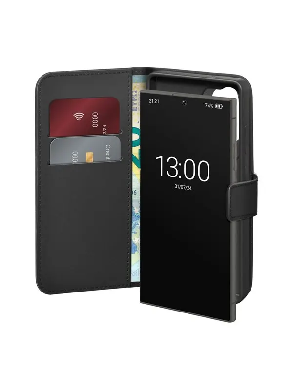 Puro Eco-Leather Case Protective Case for Samsung Galaxy S26 Ultra with Wallet - Black