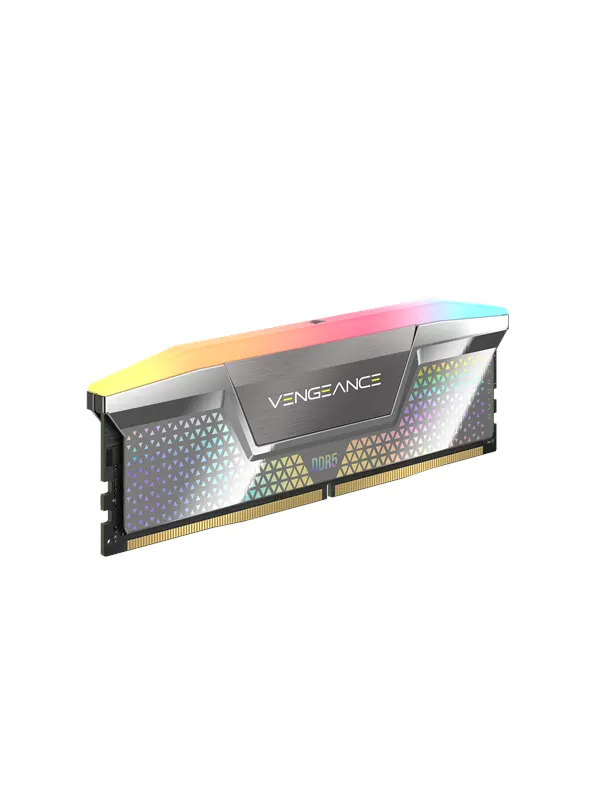 Corsair Vengeance RGB DDR5-8000 - 48GB - CUDIMM för Intel - CL38 - Dual Channel (2 pcs) - Intel XMP - Silver med RGB