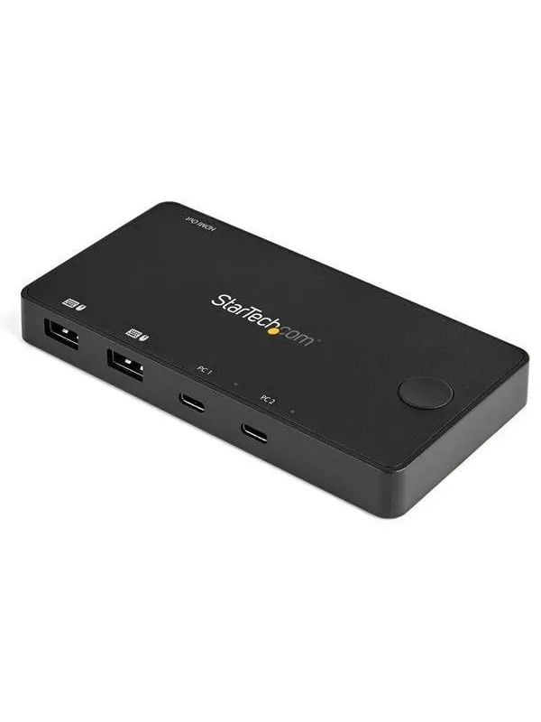 StarTech.com 2 Port USB C KVM Switch - 4K 60Hz HDMI - Compact UHD Desktop KVM Switch w/USB Type C Cables - Bus Powered MacBook ThinkPad - KVM / audio switch - 2 ports