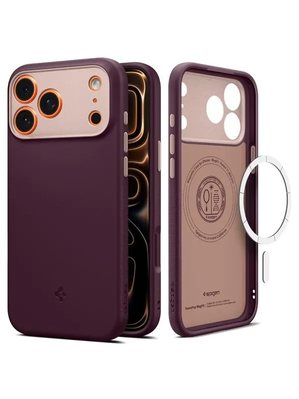 Spigen Nano Pop Mag MagSafe Case for iPhone 17 Pro Max - Burgundy