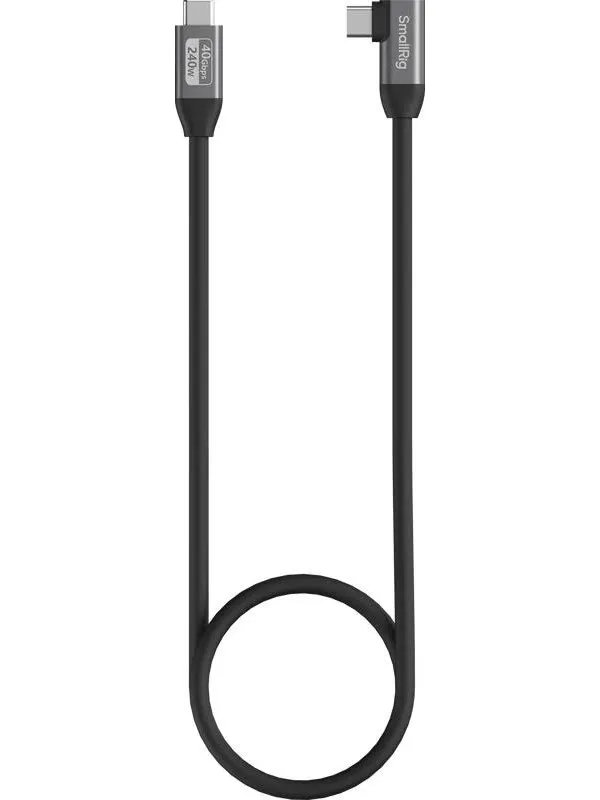 SmallRig 5732 USB-C Data Cable (Straight to Angled) 100cm 40Gbps + 240W + 8K