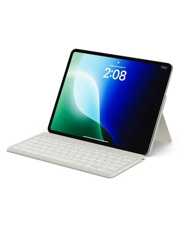 Satechi OntheGo Bluetooth Keyboard with Stand for Flexible Typing - Tangentbord - Engelska (US) - Sand