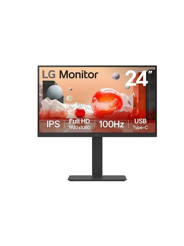 24" LG 24BA750-B - 1920x1080 (FHD) - 100Hz - IPS - 65W USB-C - KVM switch