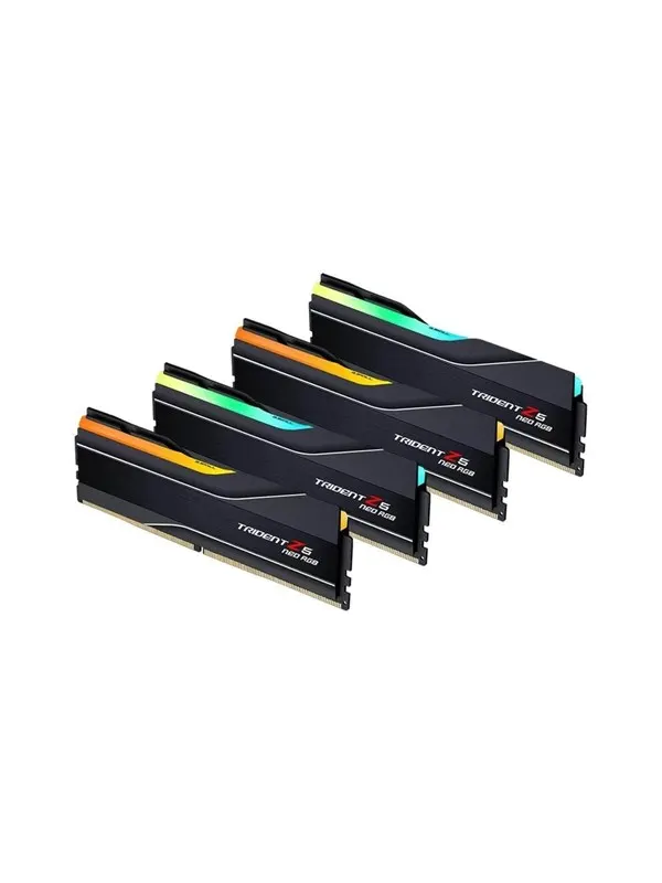 G.Skill Trident Z5 Neo RGB DDR5-6000 - 256GB - CL36 - Quad Channel (4 pcs) - AMD EXPO - Svart med RGB