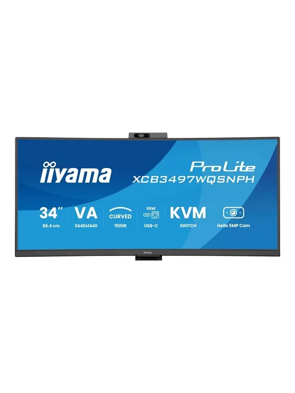 34" iiyama ProLite XCB3497WQSNPH-B1 - 3440x1440 (UWQHD) - 120Hz - VA - KVM switch