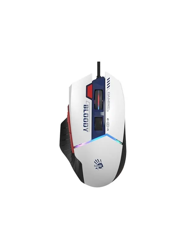 A4Tech Bloody W95 Max Sports - Mouse - Optic - 8 knappar - Vit