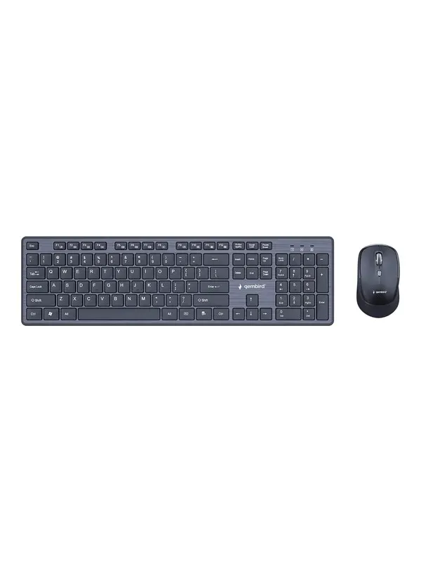 Gembird - keyboard and mouse set full size - QWERTY - US - black Input Device - Tastatur & Mus set - Engelska (US) - Svart