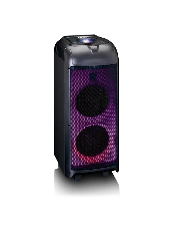 Lenco PA-260BK - PA with full front LED lighting and disco ball - Bluetooth - Black