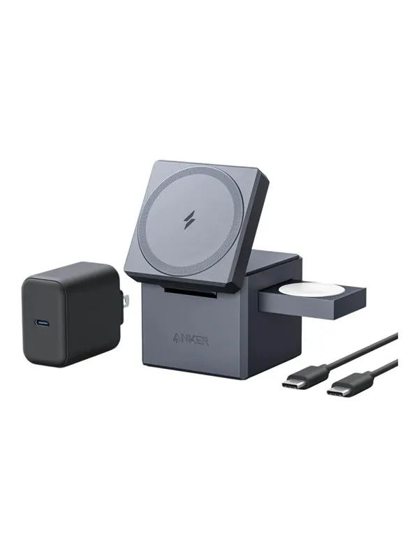 Anker 3-in-1 15W Cube with MagSafe - Grey