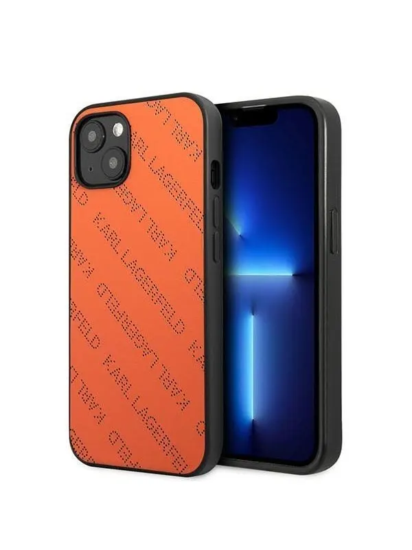 Karl Lagerfeld Perforated Allover Case for iPhone 13 / 14 / 15 6.1" - Orange