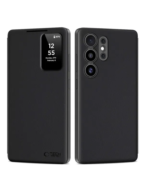 Tech-Protect  Smart Wallet Case for Samsung Galaxy S25 Ultra - matt black