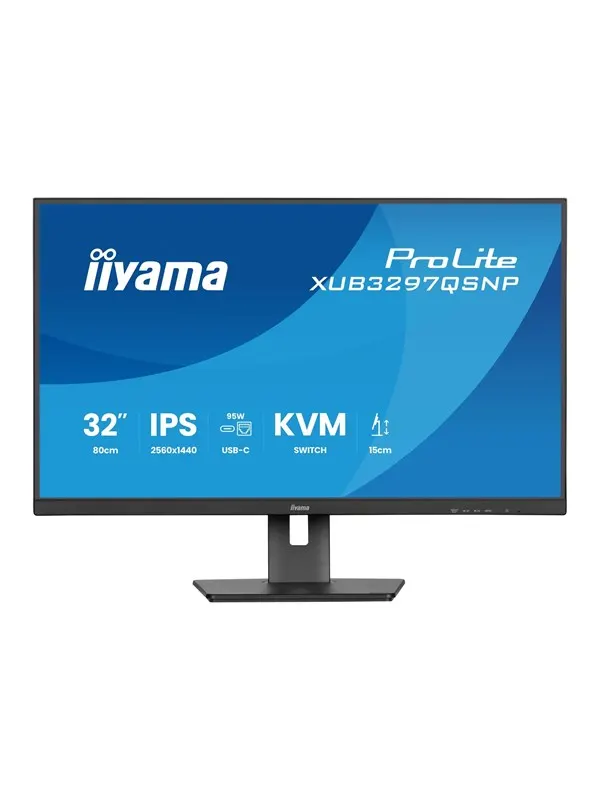 32" iiyama ProLite XUB3297QSNP-B1 - 2560x1440 (QHD) - 100Hz - IPS - KVM switch