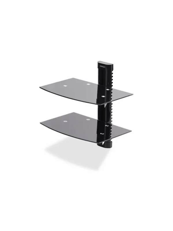 StarTech.com Dual Floating Wall-Mounted AV Shelves Adjustable Height Shelf For Under TV - Max - recommended for