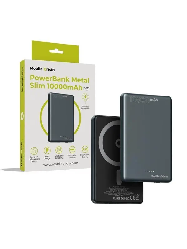 Mobile Origin PowerBank Metal Slim 10000mAh PB1 - 10000 mAh