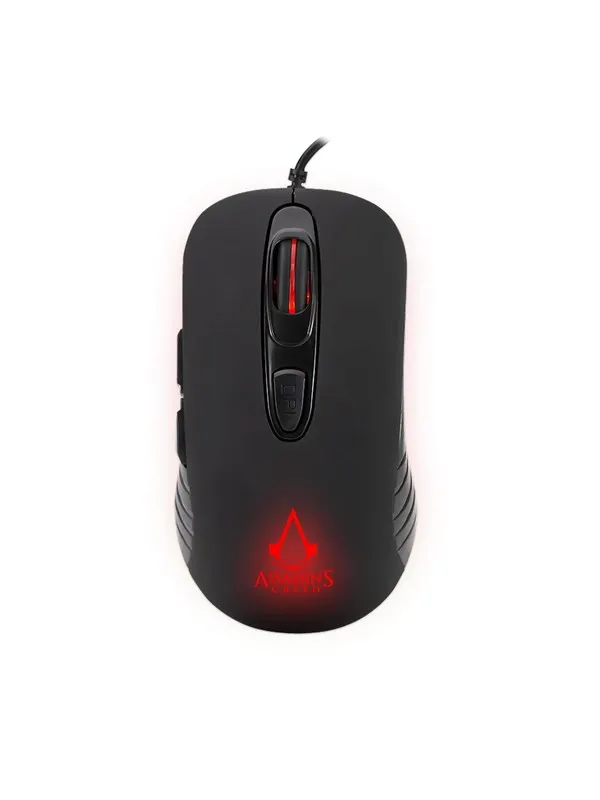 Freaks And Geeks Assassin's Creed Wired Gaming Mouse - Gamingmus - Optic - 6 knappar - Svart