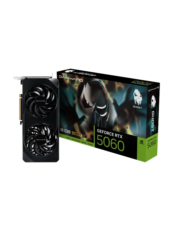 Gainward GeForce RTX 5060 Ghost OC - 8GB GDDR7 RAM - Grafikkort