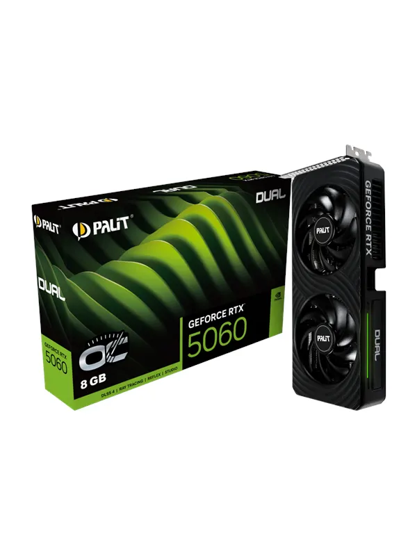 Palit GeForce RTX 5060 DUAL OC - 8GB GDDR7 RAM - Grafikkort