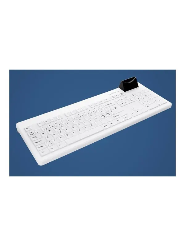 Cherry Active Key AK-C8200F - keyboard - hygiene - with smart ID card reader - QWERTY - Nordic - black / white Input Device - Tangentbord - Nordisk - Vit