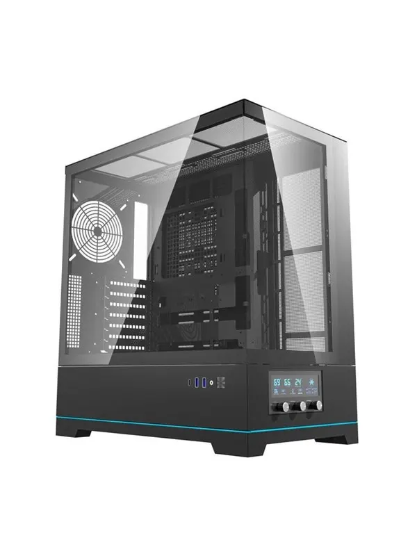 Darkflash DY451 computer case without fans (black) - Chassi - Miditower - Svart