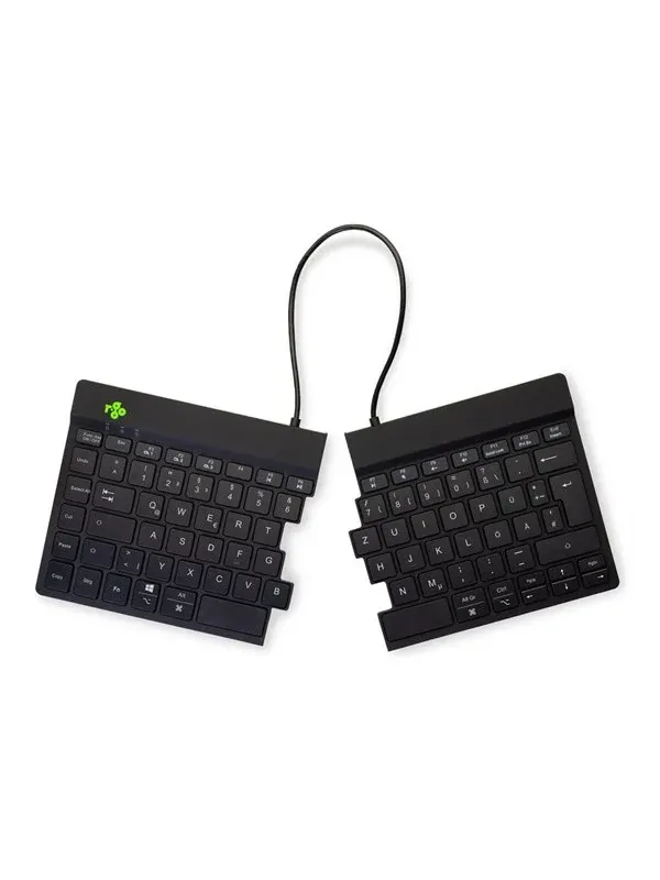 R-Go Tools R-Go Split Break - keyboard - with integrated break indicator - QWERTZ - German - black - Tangentbord - Tysk - Svart