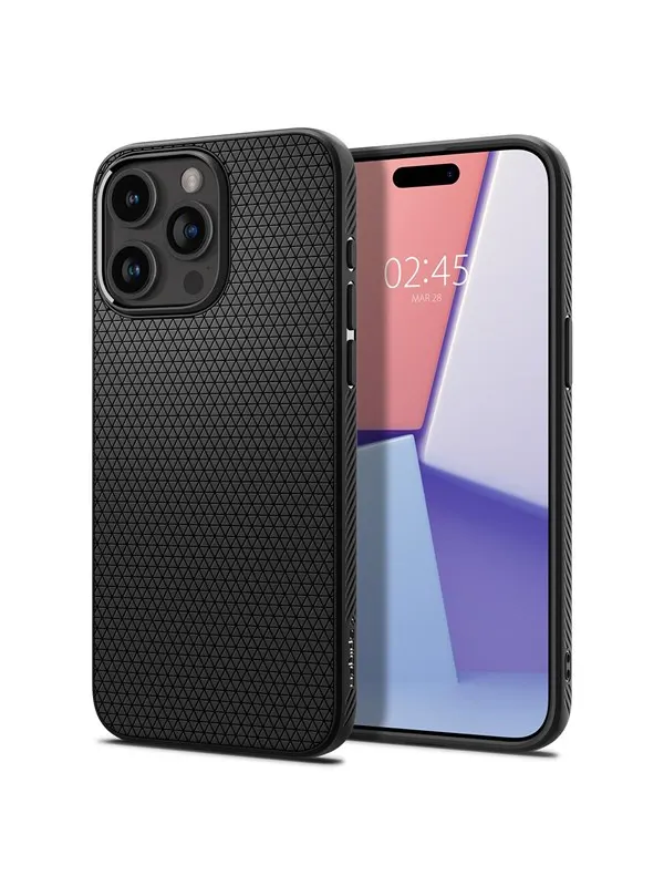 Spigen Liquid Air - matte black - iPhone 15 Pro Max