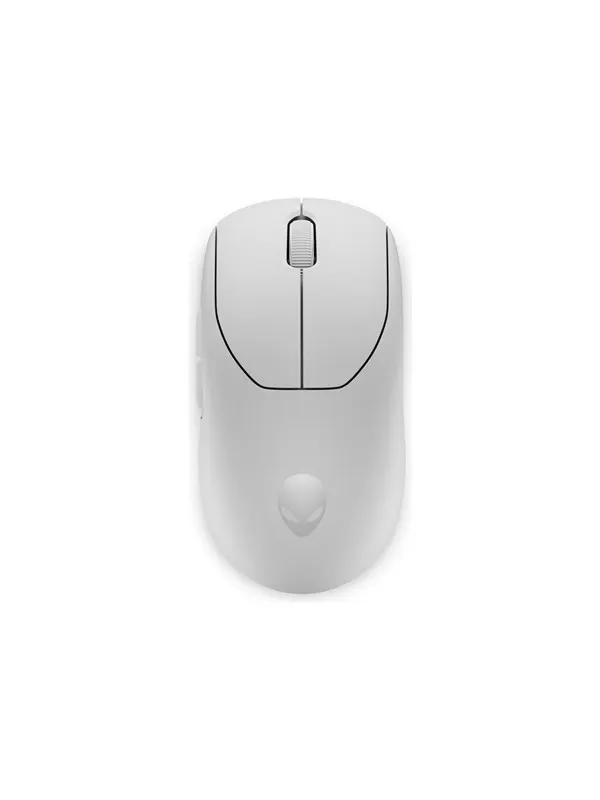 Dell Alienware Pro Wireless Gaming Mouse - mouse - USB 2.4 GHz - lunar light - Mouse - Optic - 6 knappar - Vit