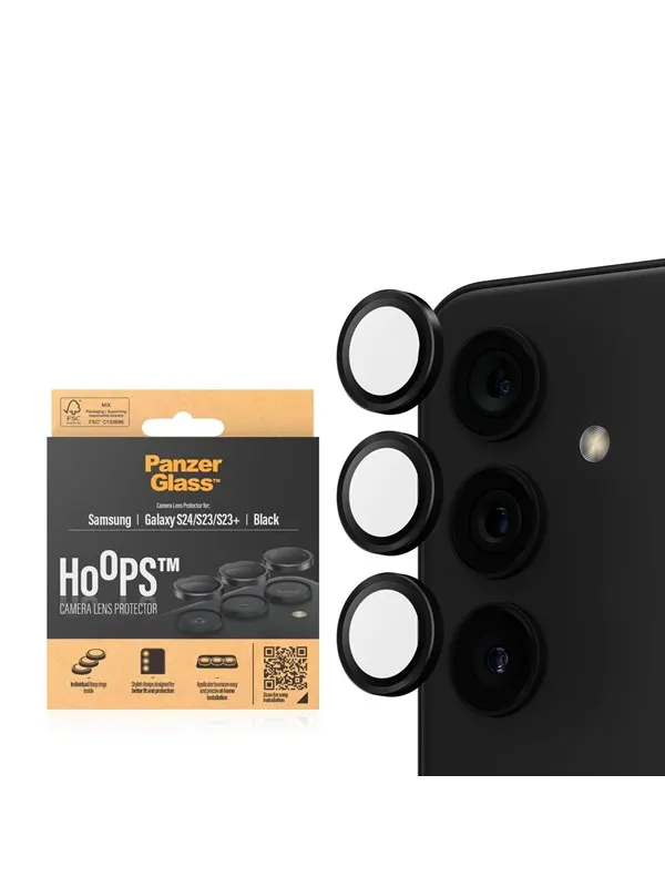 PanzerGlass Hoops™ Camera Lens Protector Samsung Galaxy S24 | S23 | S23 Plus | Black