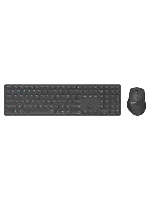 RAPOO 9800M - Keypad &amp; Mus - Nordisk - Svart