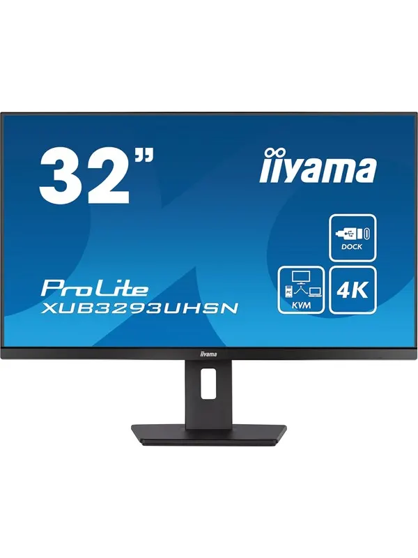 32" iiyama XUB3293UHSN-B5 - 3840x2160 (4K) - 60Hz - IPS - 65W USB-C - KVM switch