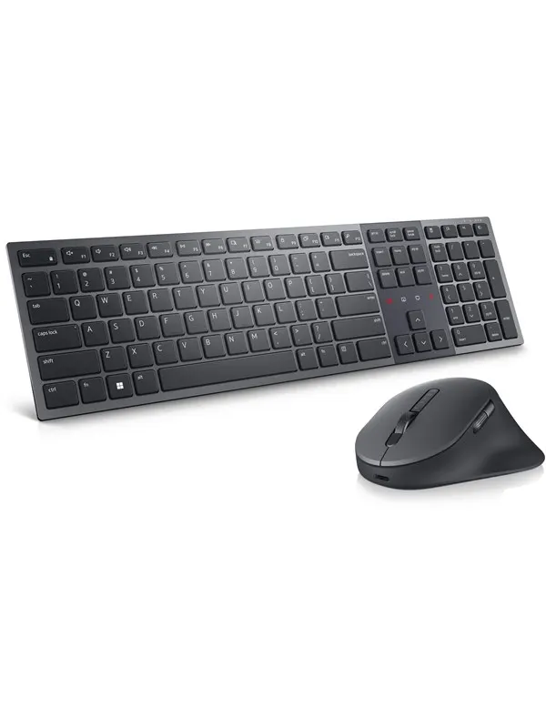 Dell Premier Collaboration Keyboard and Mouse Nordic - Tastatur & Mus set - Nordisk - Grå