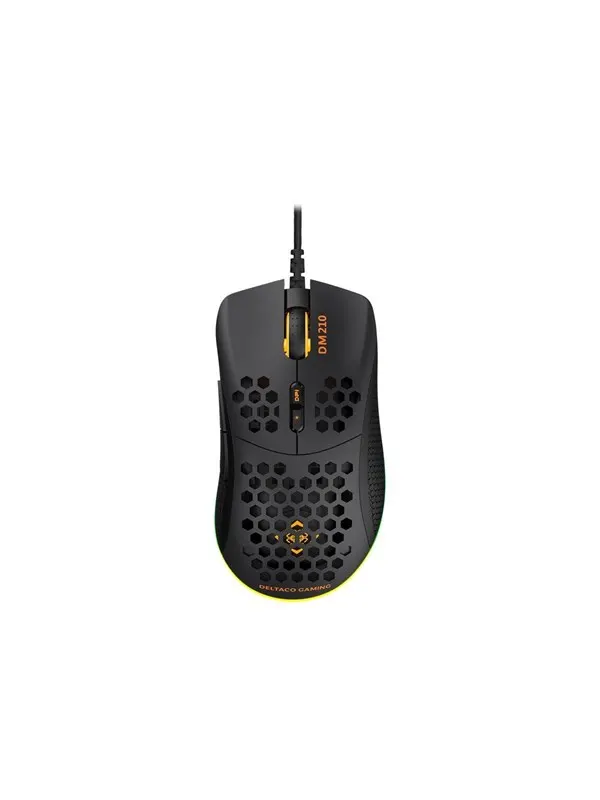 Deltaco GAMING DM210 Ultralight Wired - Mouse - 7 knappar - Svart