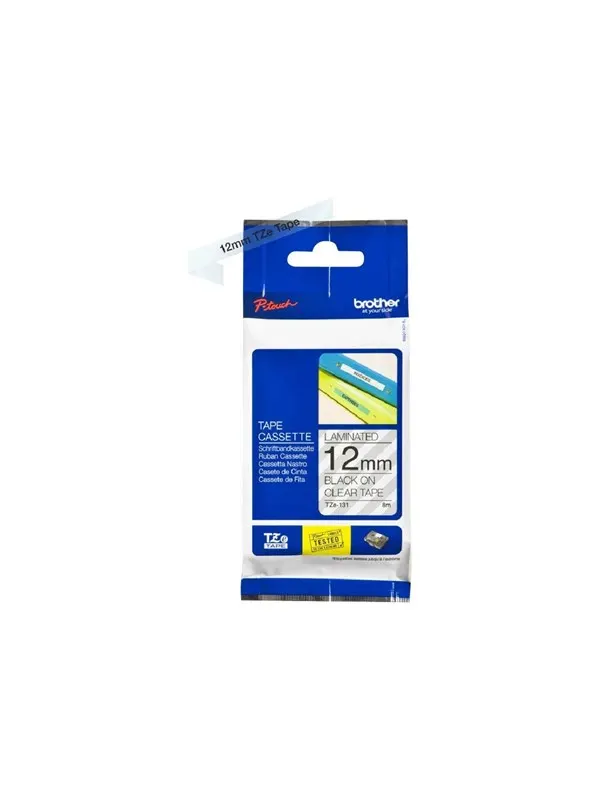 Brother TZ-131 - black on clear- Roll (1.2 cm x 8 m)