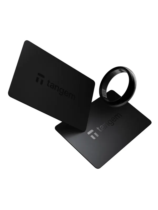 Tangem Crypto Hardware Ring - size 12 + set of 2 Cards