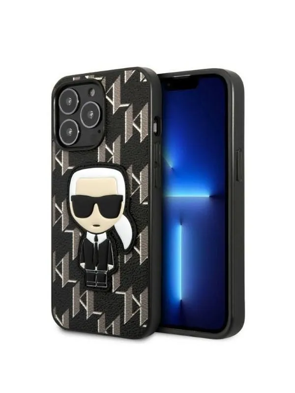 Karl Lagerfeld KLHCP13LPMNIKBK iPhone 13 Pro / 13 6.1" hardcase black/black Monogram Ikonik Patch