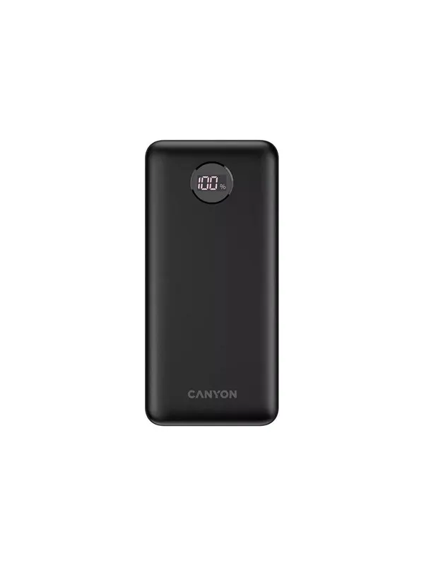 Canyon PB-2002 20.000 mAh Powerbank, Svart - 20000 mAh