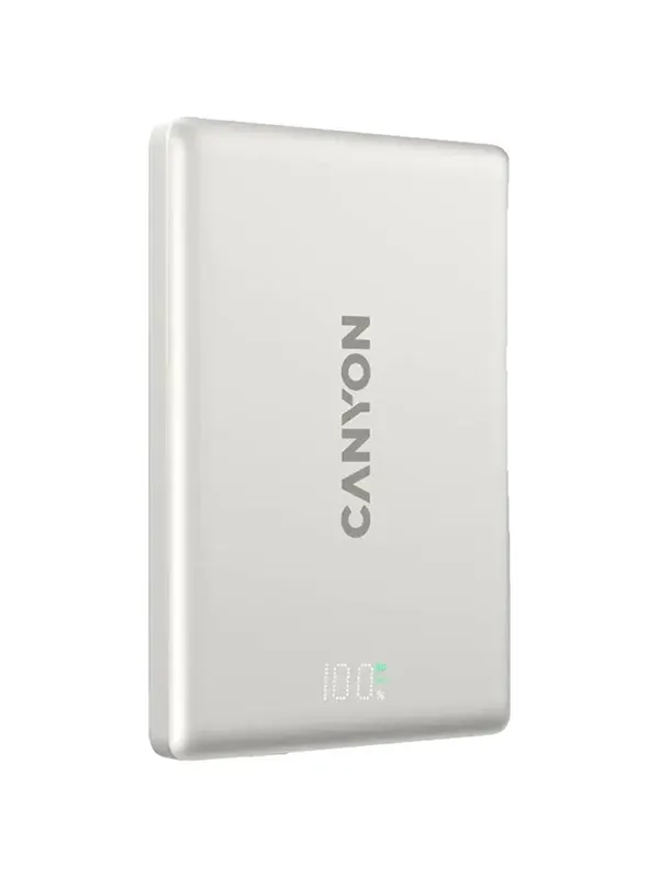 Canyon OnPower 500 MagSafe Powerbank 5000mAh, Beig - 5000 mAh