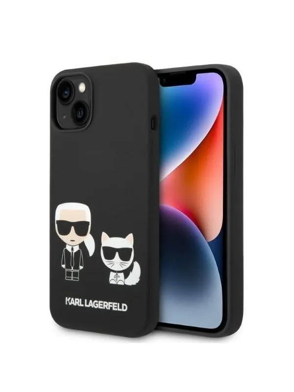 Karl Lagerfeld KLHMP14MSSKCK iPhone 14 Plus 6.7 "hardcase black / black Liquid Silicone Karl & Choupette Magsafe