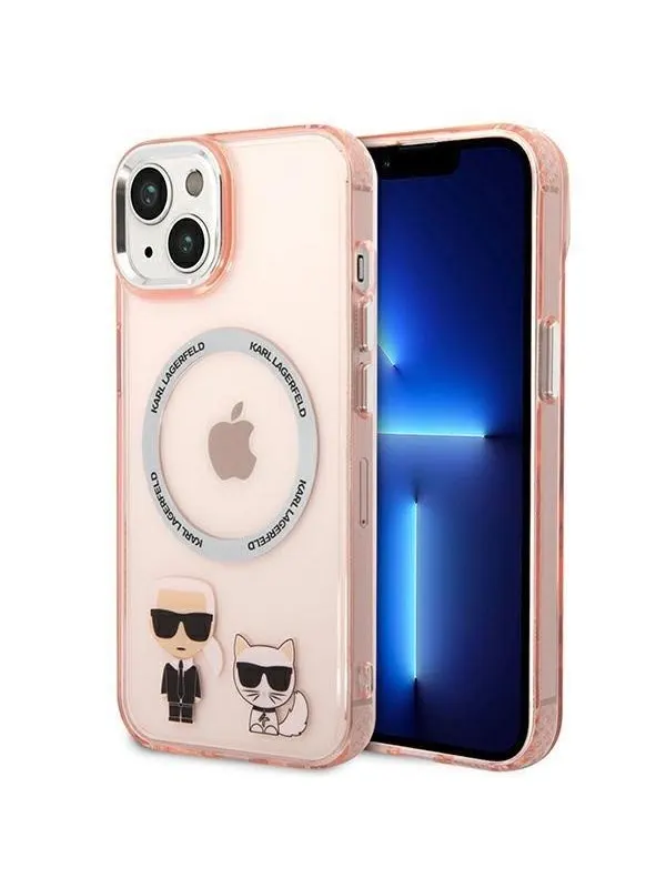 Karl Lagerfeld KLHMP14MHKCP iPhone 14 Plus 6.7 "hardcase pink / pink Karl & Choupette Aluminum Magsafe