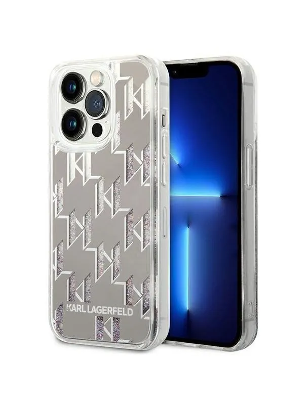 Karl Lagerfeld KLHCP14XLMNMS iPhone 14 Pro Max 6.7 "hardcase silver / silver Liquid Glitter Monogram