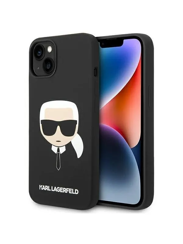 Karl Lagerfeld KLHCP14MSLKHBK iPhone 14 Plus 6.7 "hardcase black / black Silicone Karl`s Head