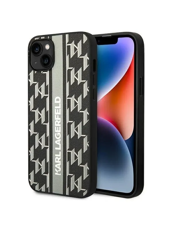 Karl Lagerfeld KLHCP14MPGKLSKG iPhone 14 Plus 6.7 "hardcase gray / gray Monogram Stripe
