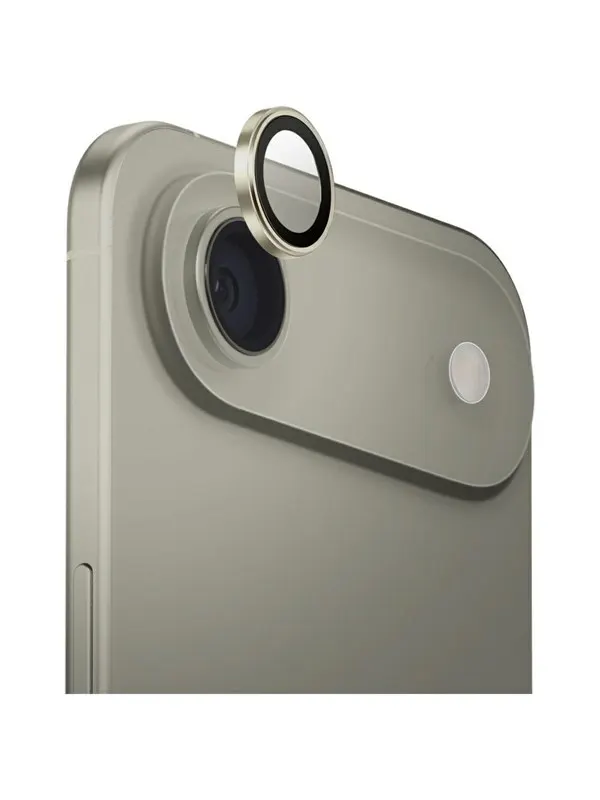 UNIQ Optix Aluminum Camera Lens Protector Glass for iPhone Air with Applicator - Gold