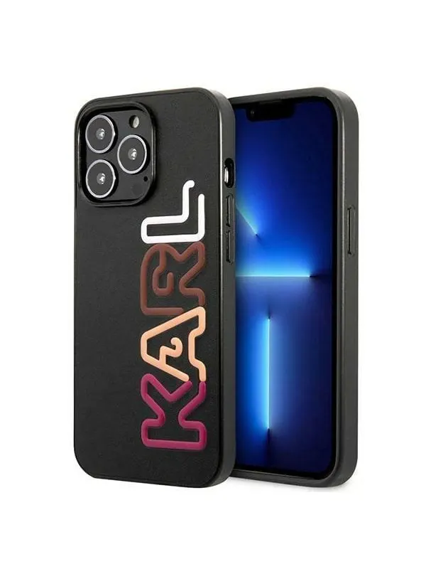 Karl Lagerfeld Multipink Brand Case for iPhone 13 Pro / iPhone 13 - Black
