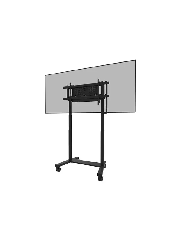 Neomounts cart - motorised - for flat panel - fixed - black - Max 160 kg - recommended for 75"-115"