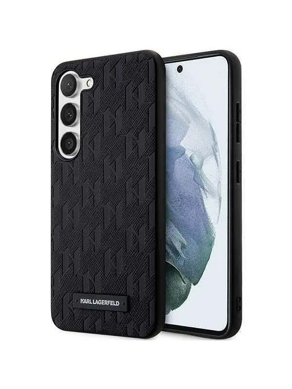 Karl Lagerfeld Saffiano Mono Metal Logo case for Samsung Galaxy S24 - black