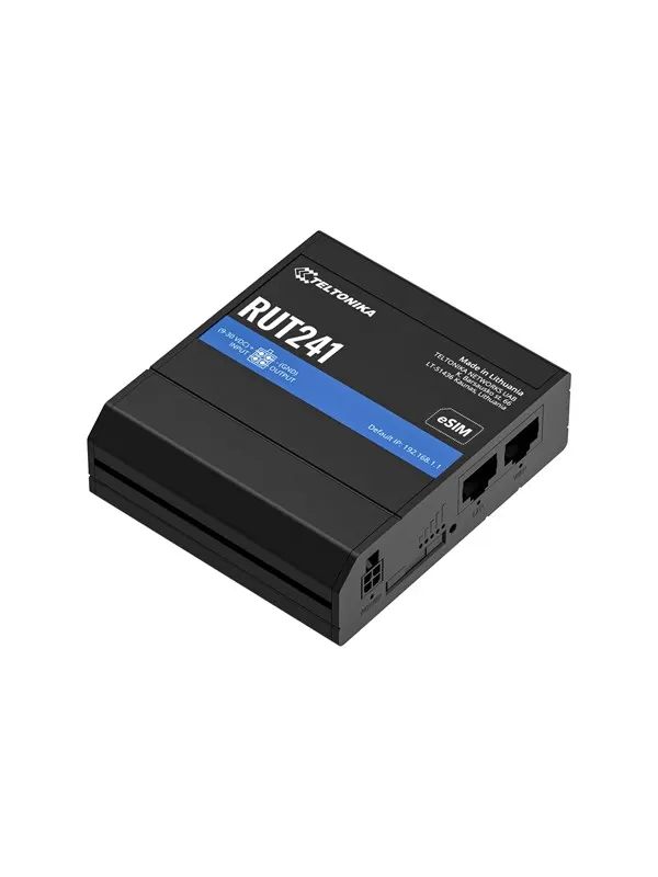 Teltonika RUT241 - wireless router - WWAN - Wi-Fi - 2G 3G 4G - DIN rail mountable - Wireless router N Standard - 802.11n