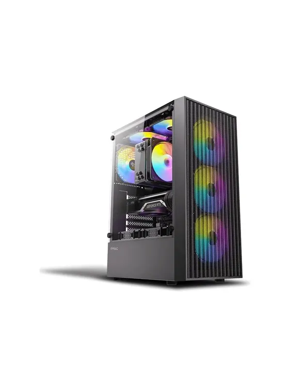 Antec AX27 RGB ELITE - mid tower - Chassi - Tower - Svart