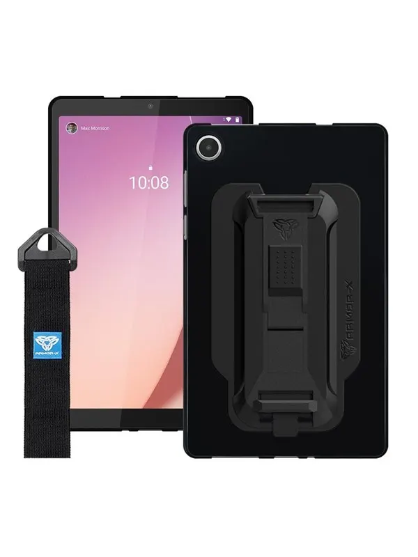 Armor-X Lenovo Tab M8 (4th Gen) TB300 | Shockproof Case w/ Kickstand & hand stra