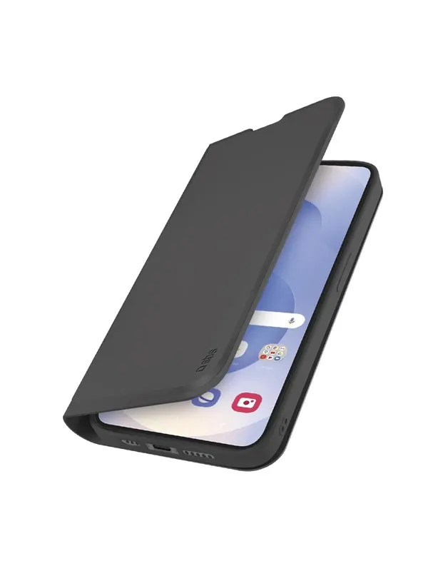SBS Wallet Case with Stand and Wallet for Samsung Galaxy S25 Edge - Black