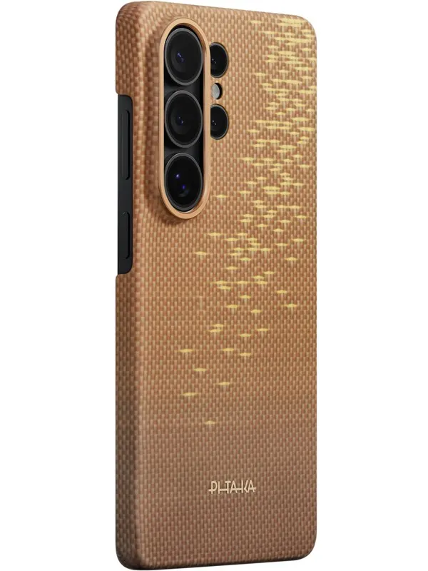 PITAKA Edge Case - Golden Glint Aaron Button - Samsung Galaxy S26 Ultra